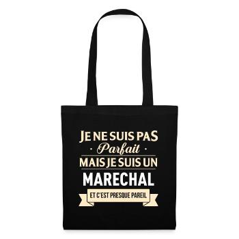 Je Ne Suis Pas Parfait Mais Je Suis Un Marechal... - Sac en tissu - noir - Devant