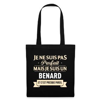 Je Ne Suis Pas Parfait Mais Je Suis Un Benard E... - Sac en tissu - noir - Devant