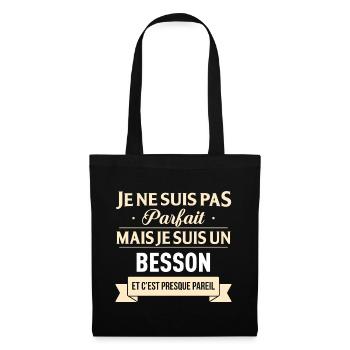 Je Ne Suis Pas Parfait Mais Je Suis Un Besson E... - Sac en tissu - noir - Devant