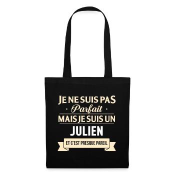 Je Ne Suis Pas Parfait Mais Je Suis Un Julien E... - Sac en tissu - noir - Devant