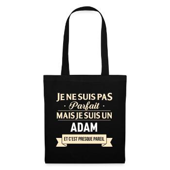 Je Ne Suis Pas Parfait Mais Je Suis Un Adam Et ... - Sac en tissu - noir - Devant