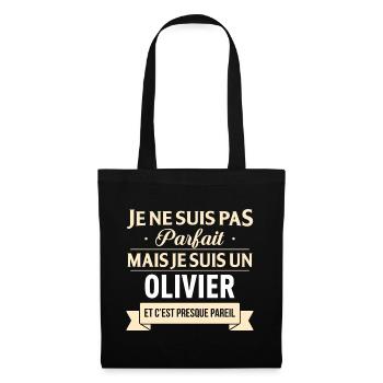 Je Ne Suis Pas Parfait Mais Je Suis Un Olivier ... - Sac en tissu - noir - Devant