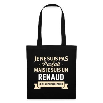 Je Ne Suis Pas Parfait Mais Je Suis Un Renaud E... - Sac en tissu - noir - Devant