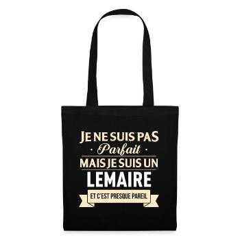 Je Ne Suis Pas Parfait Mais Je Suis Un Lemaire ... - Sac en tissu - noir - Devant