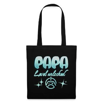 Papa Gamer Level unlocked - Tote Bag - black - Front