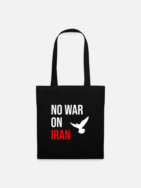 No War On Iran - Stoffbeutel - Schwarz
