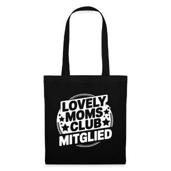 Lovely Moms Club Mitglied - Stoffbeutel - Schwarz - Vorne