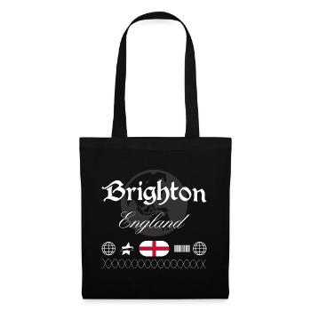 Souvenir de voyage streetwear de Brighton, Angleterre - Sac en tissu - noir - Devant