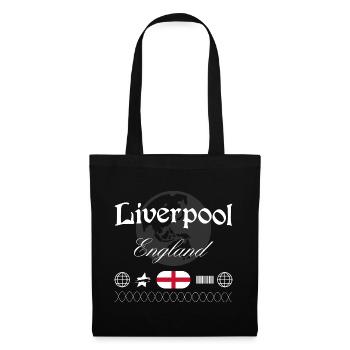 Souvenir de voyage pour les streetwear de Liverpool, Angleterre, - Sac en tissu - noir - Devant