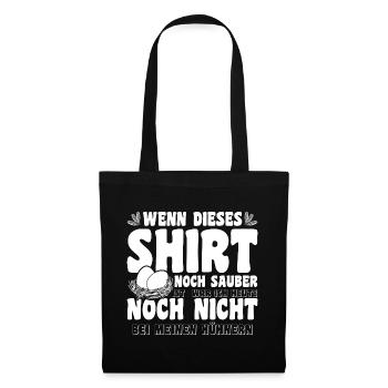 Hühnerflüsterer Huhn Hühnerhalter Hühner - Stoffbeutel - Schwarz - Vorne