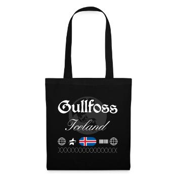 Souvenir de voyage streetwear de l’île Gullfoss - Sac en tissu - noir - Devant