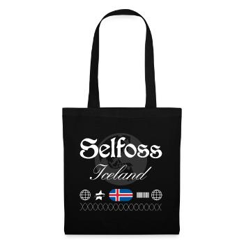 Souvenir de voyage Selfoss Island Streetwear - Sac en tissu - noir - Devant