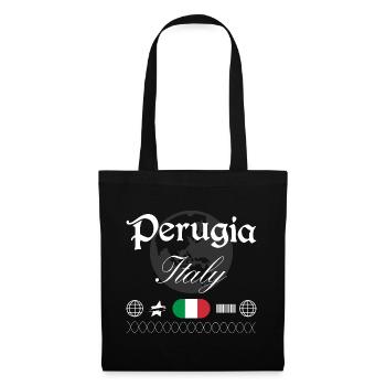 Souvenir de voyage streetwear de Perugia Italy - Sac en tissu - noir - Devant