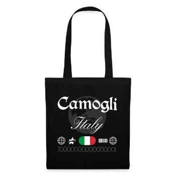 Camogli Italien Streetwear Reise Souvenir - Stoffbeutel - Schwarz - Vorne