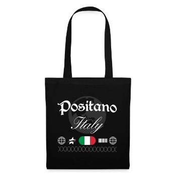 Positano Italien Streetwear Reise Souvenir - Stoffbeutel - Schwarz - Vorne