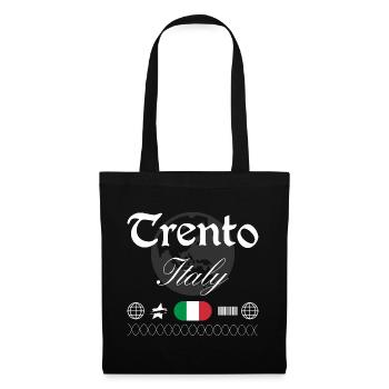 Trient Italien Streetwear Reise Souvenir - Stoffbeutel - Schwarz - Vorne