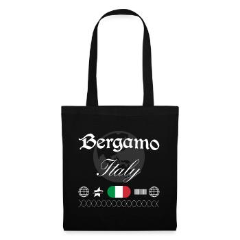 Souvenir de voyage streetwear de Bergame, Italie - Sac en tissu - noir - Devant