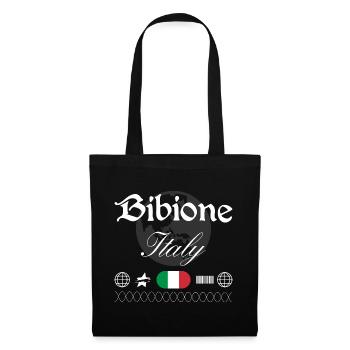 Bibione Italien Streetwear Reise Souvenir - Stoffbeutel - Schwarz - Vorne