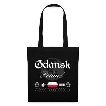 Souvenir de voyage streetwear de Gdansk, Pologne - Sac en tissu - noir - Devant