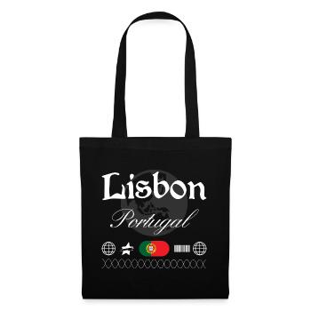 Souvenir de voyage pour le streetwear Lisbonne Portugal - Sac en tissu - noir - Devant