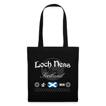 Souvenir de voyage pour le streetwear du Loch Ness, Écosse, - Sac en tissu - noir - Devant