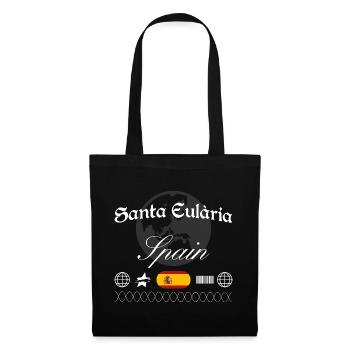 Santa Eulària Spanien Streetwear Reise Souvenir - Stoffbeutel - Schwarz - Vorne