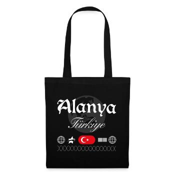 Alanya Türkei Streetwear Reise Souvenir - Stoffbeutel - Schwarz - Vorne