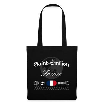 Saint-Émilion Frankreich Streetwear Souvenir - Stoffbeutel - Schwarz - Vorne