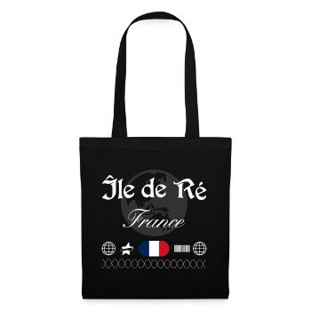 Île de Ré Frankreich Streetwear Souvenir - Stoffbeutel - Schwarz - Vorne
