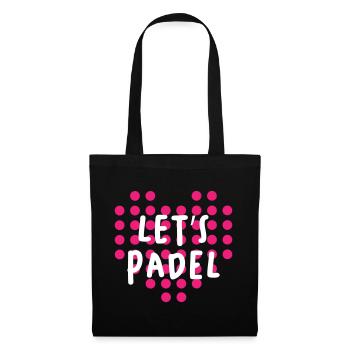 Lets_Padel - Stoffbeutel - Schwarz - Vorne