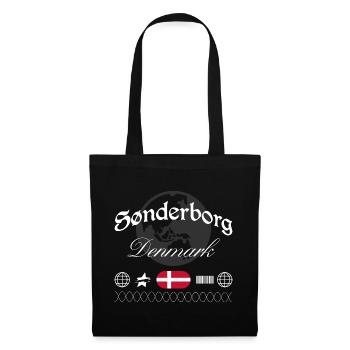 Sonderburg Dänemark Streetwear Reise Souvenir - Stoffbeutel - Schwarz - Vorne