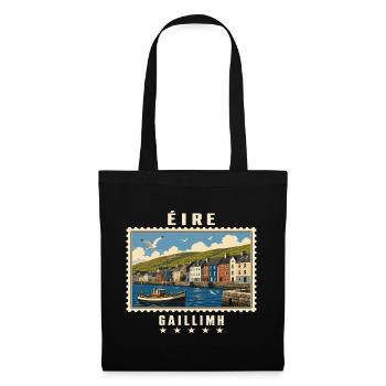 Irland Galway Vintage Reisemarke - Stoffbeutel - Schwarz - Vorne