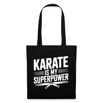 Le karaté est mon super-pouvoir - Sac en tissu - noir - Devant