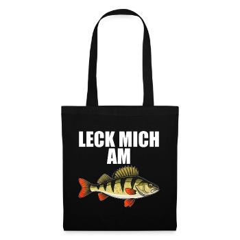 Leck Mich Am Barsch - Stoffbeutel - Schwarz - Vorne
