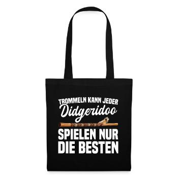 Didgeridoo spielen nur die Besten - Stoffbeutel - Schwarz - Vorne