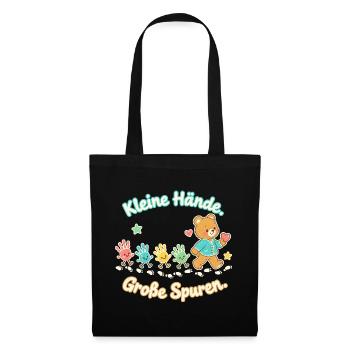 Erzieherin Geschenk Abschied Kita Dankeschön - Stoffbeutel - Schwarz - Vorne