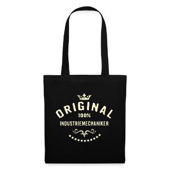 Original 100 Prozent Industriemechaniker - - Stoffbeutel - Schwarz - Vorne