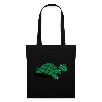 Schildkröte lauf! - Stoffbeutel - Schwarz - Vorne