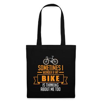 Mon vélo penser à moi - Sac en tissu - noir - Devant