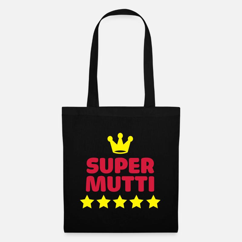 supermutti super mutti mama muttertag - Stoffbeutel - Schwarz