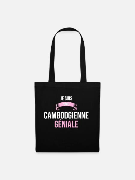 je suis une Cambodgienne - Sac en tissu - noir