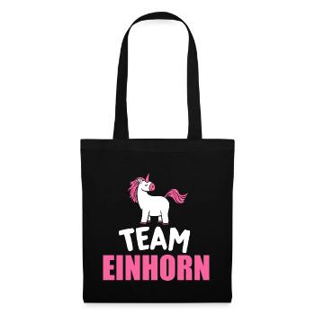 Team Einhorn JGA Junggessellenabschied - Stoffbeutel - Schwarz - Vorne