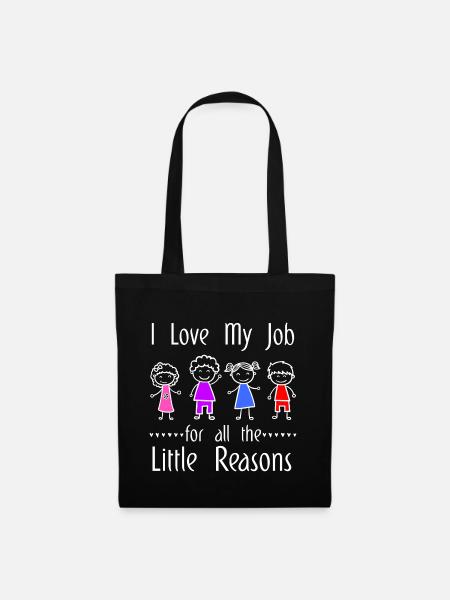 I love my job for all the little reasons - Stoffbeutel - Schwarz