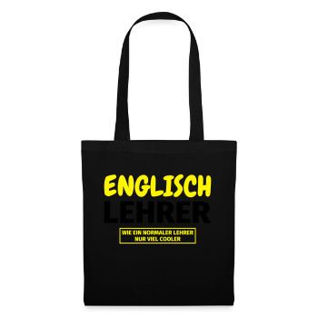 Englischlehrer Geschenk - Stoffbeutel - Schwarz - Vorne