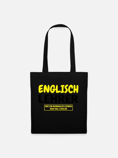 Englischlehrer Geschenk - Stoffbeutel - Schwarz