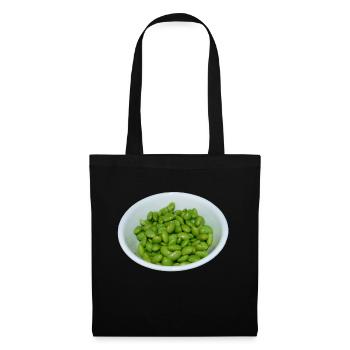 soybeans soja bohnen veggie - Stoffbeutel - Schwarz - Vorne