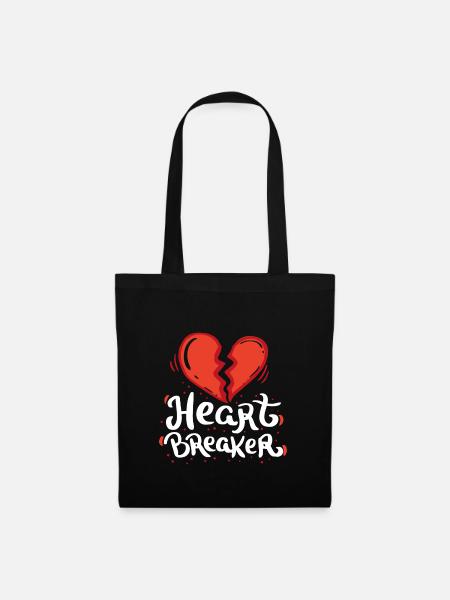 Heartbreaker love heart romance relationship heart - Tote Bag - black