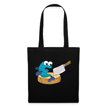 Couteau à poisson - Sac en tissu - noir - Devant
