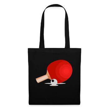 Cadeau de joueur de tennis de table tennis de table - Sac en tissu - noir - Devant