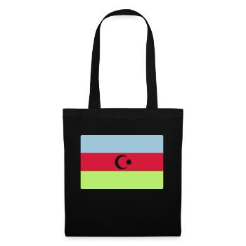 Azerbaïdjan T-shirt Azerbaïdjan Bayrak - Sac en tissu - noir - Devant